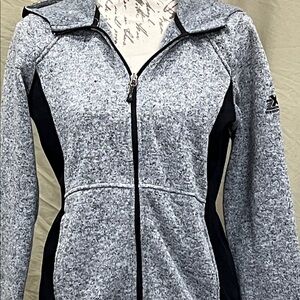 Zero Xposur fitted performance fleece lined heather gray hoodie small